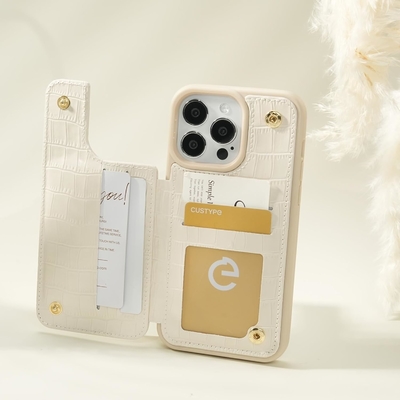 iPhone 13Pro Max 6.7&quot;, custodia per portafogli con portacarte, custodia protettiva in pelle con portaanello,