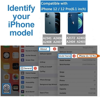 Cassa per portafogli iPhone 12 Pro/iPhone 12 con cabina, borsa a zip, braccialetto, custodia protetta da RFID...