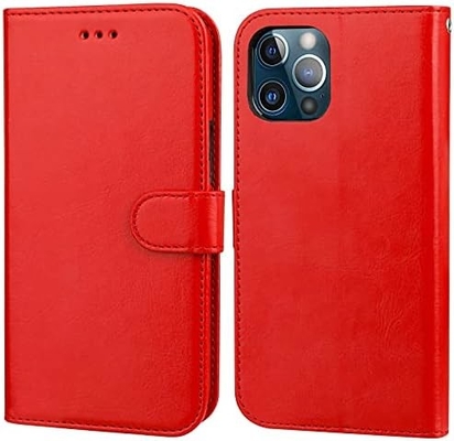 Compatibile con iPhone 12/Pro custodia per portafogli con portacarte supporto in cuoio PU cinghia per polso a prova di urti con conchiglia da 6,1 pollici