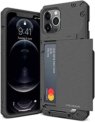 Per iPhone 12 Pro Max con [4 carte]Premium solido portafoglio slot carta di credito per iPhone 12 Pro Max 6,7 pollici