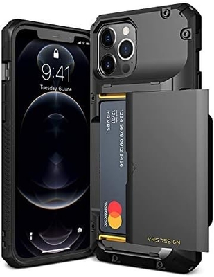 Per iPhone 12 Pro Max con [4 carte]Premium solido portafoglio slot carta di credito per iPhone 12 Pro Max 6,7 pollici