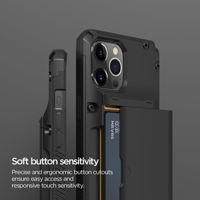 Per iPhone 12 Pro Max con [4 carte]Premium solido portafoglio slot carta di credito per iPhone 12 Pro Max 6,7 pollici
