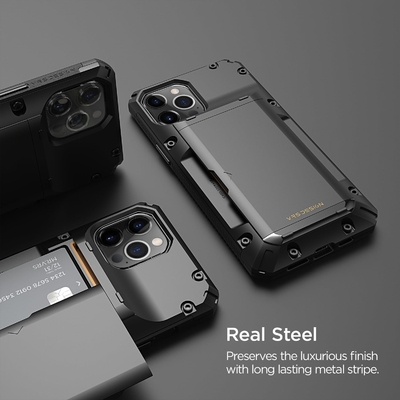 Per iPhone 12 Pro Max con [4 carte]Premium solido portafoglio slot carta di credito per iPhone 12 Pro Max 6,7 pollici