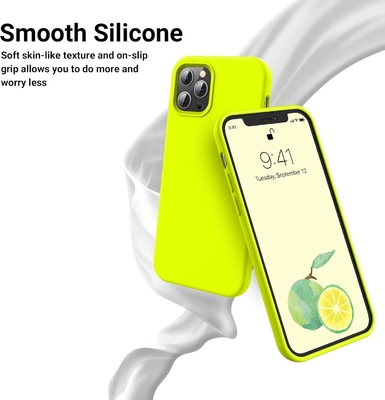 Cassa per iPhone 12 Pro Max, protezione di livello militare, silicone antiurto, anti-impronte digitali e anti-slip, custodia per telefono