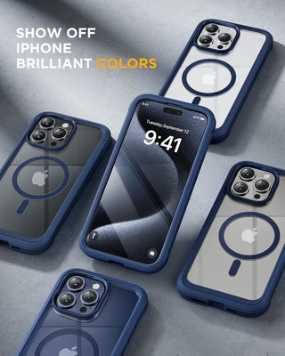 Magnetico per iPhone 12 Pro Max Cassa corpo intero Protettore schermo in vetro incorporato&amp; Protector fotocamera