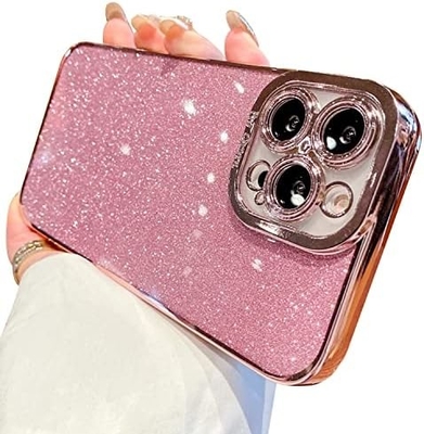 iPhone 12 Pro Max design della custodia trasparente, glitter incorporato lusso carta lucida, pop e bella