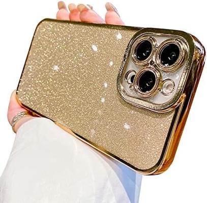 iPhone 12 Pro Max design della custodia trasparente, glitter incorporato lusso carta lucida, pop e bella