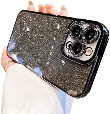 iPhone 12 Pro Max design della custodia trasparente, glitter incorporato lusso carta lucida, pop e bella