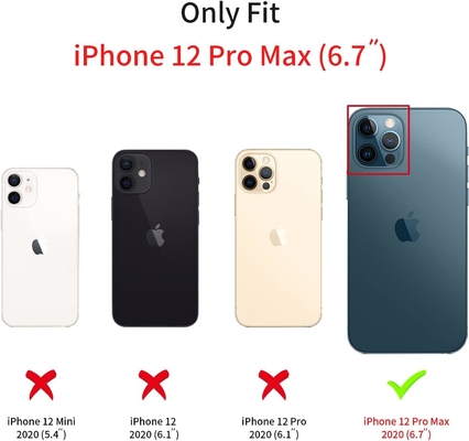 iPhone 12 Pro Max design della custodia trasparente, glitter incorporato lusso carta lucida, pop e bella