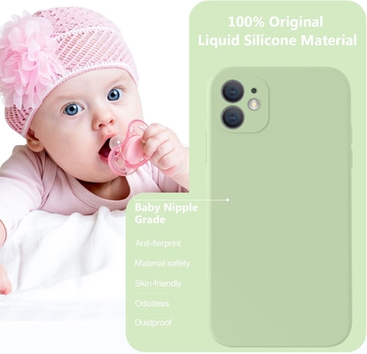 Compatibile con la custodia dell'iPhone 11, Silicone liquido aggiornato con [bordi quadrati] [rivestimento morbido in microfibra antigraffi]