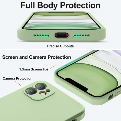 Compatibile con la custodia dell'iPhone 11, Silicone liquido aggiornato con [bordi quadrati] [rivestimento morbido in microfibra antigraffi]