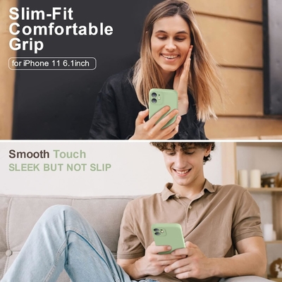 Compatibile con la custodia dell'iPhone 11, Silicone liquido aggiornato con [bordi quadrati] [rivestimento morbido in microfibra antigraffi]
