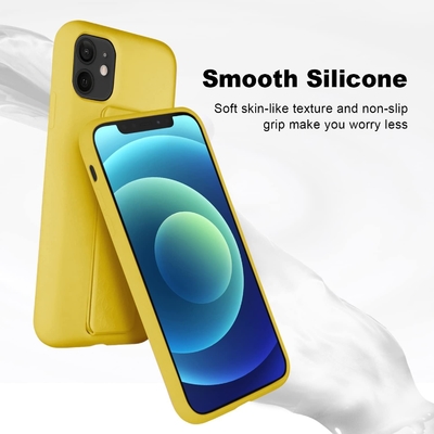 Cassa Kickstand in silicone Compatibile con la custodia dell'iPhone 11 (6,1 pollici) Stand verticale e orizzontale Strappa a mano Kickstand in metallo