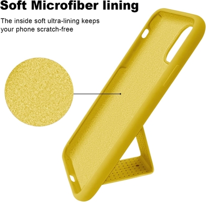Cassa Kickstand in silicone Compatibile con la custodia dell'iPhone 11 (6,1 pollici) Stand verticale e orizzontale Strappa a mano Kickstand in metallo