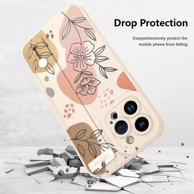 Cassa in silicone per iPhone 12 Pro Max con cintura per donne ragazze fiori fiori carini disegno modello regolabile Soft Wirstband