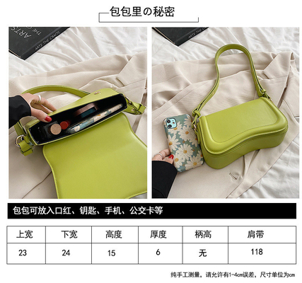 Borsa da spalla piccola per donne Borsa crossbody di tendenza Borse in pelle impermeabile Borse da mano a frizione Borse da design