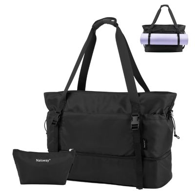 Zaino da viaggio da donna per viaggi, borsa a mano, zaino, con scomparto per scarpe e tasca umida, borsa per tappetino da yoga, borsa per il fine settimana