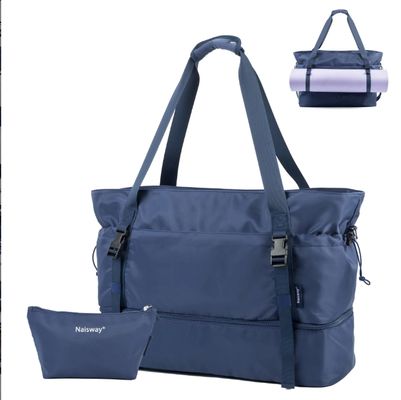 Zaino da viaggio da donna per viaggi, borsa a mano, zaino, con scomparto per scarpe e tasca umida, borsa per tappetino da yoga, borsa per il fine settimana
