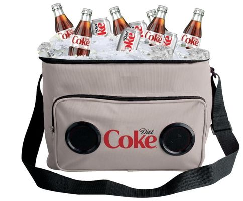 Cooler Bag with Built-in Bluetooth Stereo Speakers, Multi-Zipped Pockets, 24 Can Capacity, Adjustable Shoulder Strap, 12 Hours of Insulated Cooling and Freshness, for Camping, Fishing, Beach