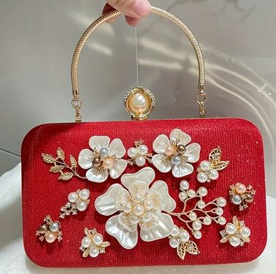 Elegant Evening Handbag with Polyester Lining and Buckle Closure No Pattern Style