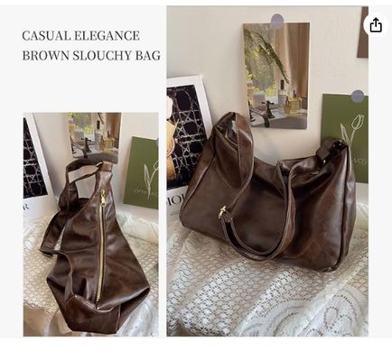 Borse da vagabondo per donne, borse da spalla in pelle vegana pieghevole e ultra morbida, borse da spalla con stile.