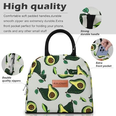 Women's and men's insulated lunch boxes, reusable lunch bags for adults, suitable for work, picnics or travel