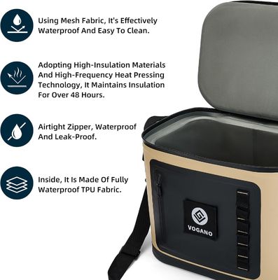 Multi Scenario Sacchetto di raffreddamento impermeabile dotato di TPU a prova di perdite, costruzione a 24 ore di conservazione del ghiaccio e comode cinture regolabili per versatili