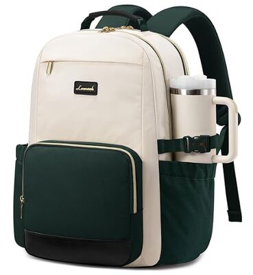 Laptop Backpack for Women with Pouch Pocket for Large Capacity Cup,15.6 Inch Teacher Nurse College Work Backpack Purse,Waterproof Laptop Bag Computer Back Pack for Trave