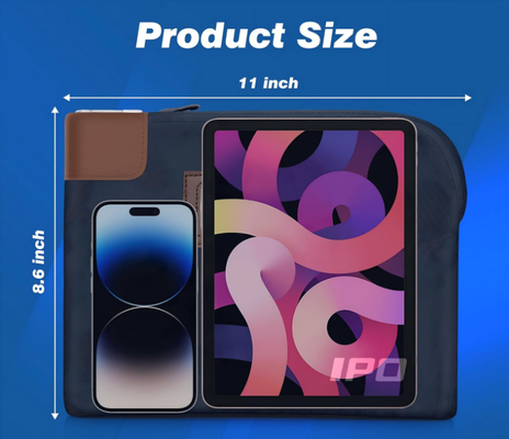 IPO Borsa impermeabile con chiave di blocco, 2 pacchetti Borsa di denaro Borsa di deposito bancaria, 11 x 8,6 pollici, accessori di chiusura maschile e femminile Borsa per contanti, borsa portatile per viaggi Borsa di denaro Protegge passaporti, oggetti di valore