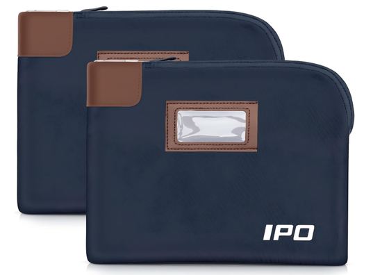 IPO Borsa impermeabile con chiave di blocco, 2 pacchetti Borsa di denaro Borsa di deposito bancaria, 11 x 8,6 pollici, accessori di chiusura maschile e femminile Borsa per contanti, borsa portatile per viaggi Borsa di denaro Protegge passaporti, oggetti di valore