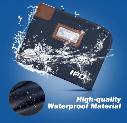 IPO Borsa impermeabile con chiave di blocco, 2 pacchetti Borsa di denaro Borsa di deposito bancaria, 11 x 8,6 pollici, accessori di chiusura maschile e femminile Borsa per contanti, borsa portatile per viaggi Borsa di denaro Protegge passaporti, oggetti di valore