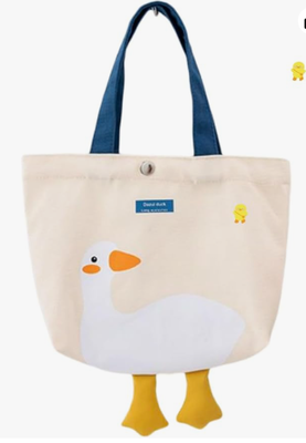 Cute Canvas Tote Bag - Graphic Tote Bag per pranzo e alimentari