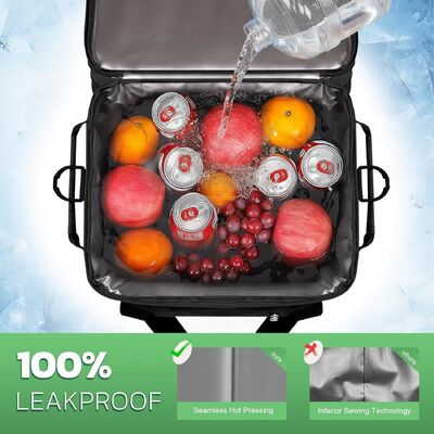 Borsa Termica Doppio Scomparto - 60 Lattine Impermeabile Isolato Portatile Morbido Pranzo Cooler, Extra Large Espandibile Ghiacciaia Cooler per Spiaggia, Picnic, Campeggio, Shopping