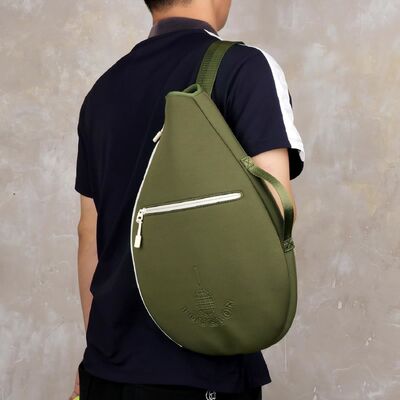 Custodia protettiva imbottita in neoprene per racchetta da tennis con tasca | Design a manica morbida, 2 scomparti, adatta per racchette da tennis, squash, badminton, trasporto a spalla singola o a tracolla