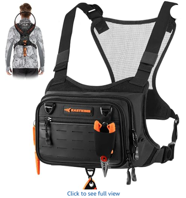 Confezione di cassetti da pesca resistenti all'acqua; borsa da pesca per uomini. EVA Zip-Down Workstation, MOLLE Storage, cinture regolabili e sistema di stoccaggio multifunzionale versatile