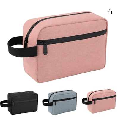 Borsa da toeletta da viaggio per uomo e donna, organizer per trucchi da appendere, rosa | Borsa da toeletta impermeabile per articoli da toeletta, accessori, kit da barba e organizer per cosmetici da appendere, per viaggi, bagno, regalo