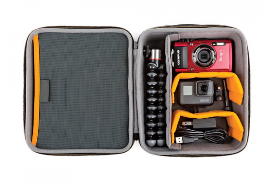 Borsa portatile rigida a guscio rigido 80 Una borsa per fotocamera rigida ad alta protezione progettata per piccoli droni, fotocamere portatili e cuffie montate sulla testa