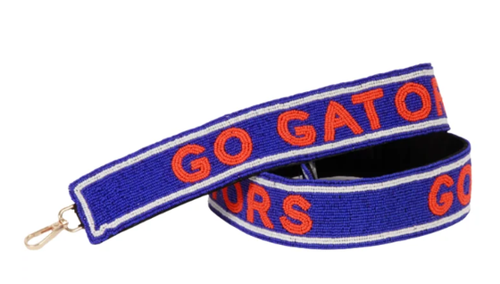 UF UNIVERSITY OF FLORIDA SACCHETTO PORTA MONETE CON PERLINE A FORMA DI PALLONE DA FOOTBALL