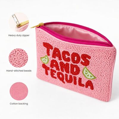 Borsa di monete con design compatto e piatto e bordi rinforzati adatta a contenere monete rossetto e piccoli accessori