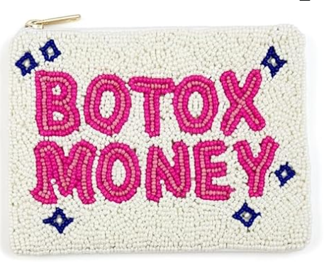 Portamonete con perline e cerniera, porta spiccioli, ciliegia | Lavorazione a mano con perline, organizer compatto, porta contanti, porta carte, pochette per trucchi, accessorio da regalo, per tutti i giorni