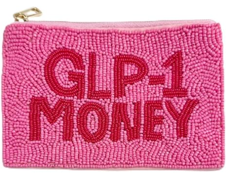Portamonete con perline e cerniera, porta spiccioli, ciliegia | Lavorazione a mano con perline, organizer compatto, porta contanti, porta carte, pochette per trucchi, accessorio da regalo, per tutti i giorni
