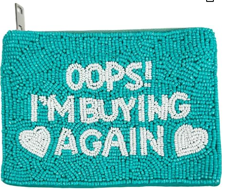 Portamonete con perline e cerniera, porta spiccioli, ciliegia | Lavorazione a mano con perline, organizer compatto, porta contanti, porta carte, pochette per trucchi, accessorio da regalo, per tutti i giorni