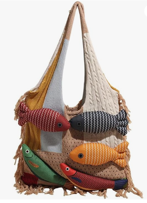 Borsa da viaggio in stile bohémien da donna, borsa intrecciata di grande capacità, borsa da spiaggia per le vacanze, borsa all'uncinetto