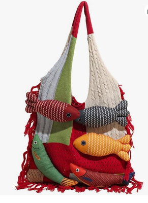 Borsa da viaggio in stile bohémien da donna, borsa intrecciata di grande capacità, borsa da spiaggia per le vacanze, borsa all'uncinetto