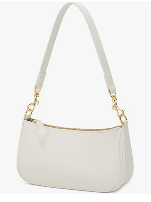 Piccola borsa nera per donne, carina mini borsa spalla chiusa con cerniera.
