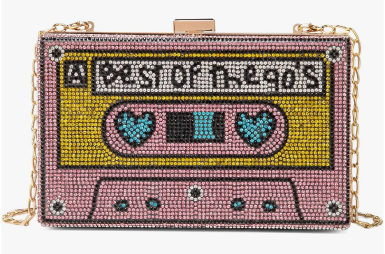Donna Retro Crossbody Borsa Strass Fun Unico Borse di serata di frizione per donne