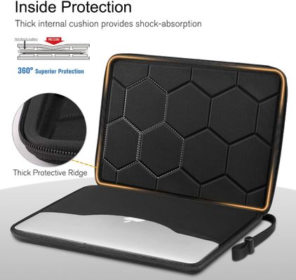 Custodia protettiva per laptop in EVA resistente all'acqua da 13 pollici con superficie in poliestere 1680d resistente per un trasporto sicuro