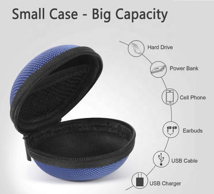 Bule colora il grado EVA Hard Cases Storage Earphones della chiusura lampo 75