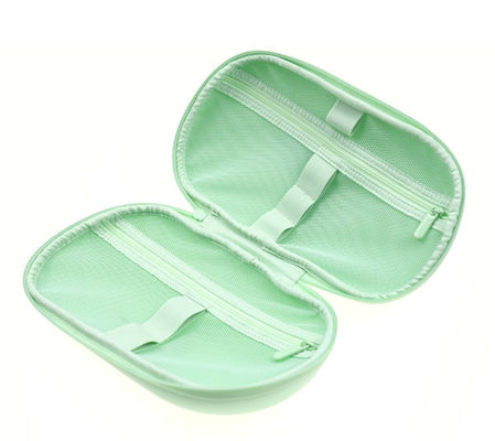 Verde EVA Toiletry Organizer Travel Bag 600D Mesh Pockets Inside della menta