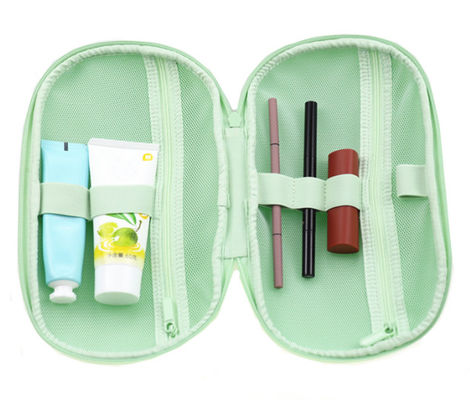 Verde EVA Toiletry Organizer Travel Bag 600D Mesh Pockets Inside della menta